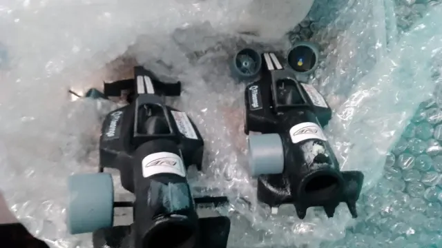 The car photographed among lumps of ice for the portfolio